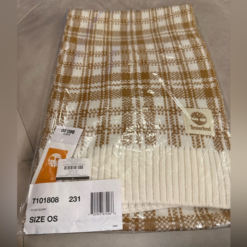 NWT Timberland Buffalo Plaid Scarf